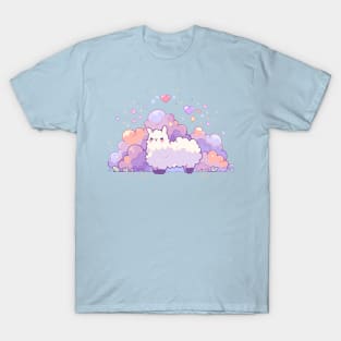 Cute and Fluffy Kawaii Llama T-Shirt